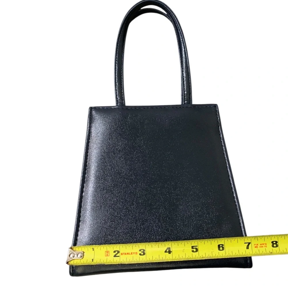 Vintage Navy Blue Structured Top-Handle Purse - Picture 14 of 14